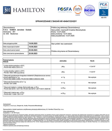 nowmax® Creatine Monohydrate 500 g + 5x CORNEXI ROLL & GO Baton Owsiany 30g