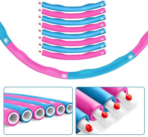 Aoweika HUP-20A Hula Hoop składany różowo-niebieski