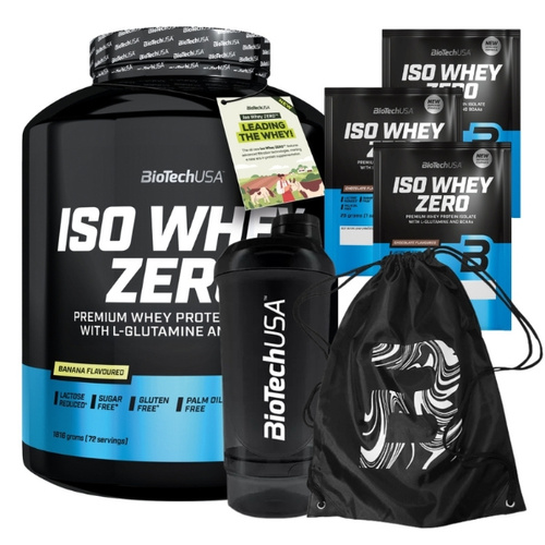 BIOTECH Iso Whey Zero 1816 g+ Iso Whey Zero 25 g+ Shaker + worek