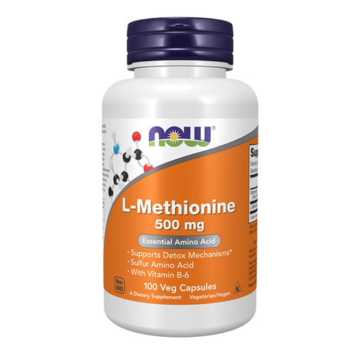 NOW FOODS L-Methionine 500mg 100 kaps (B-6, metionina)