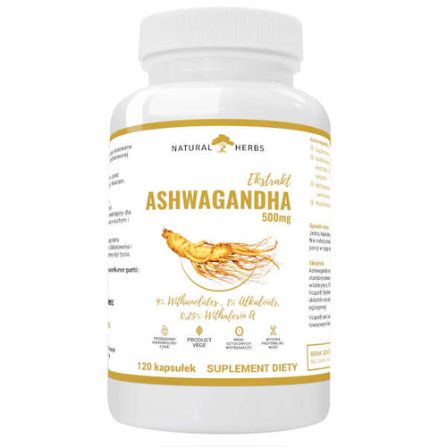 NATURAL HERBS Ashwagandha 500mg 120 kaps