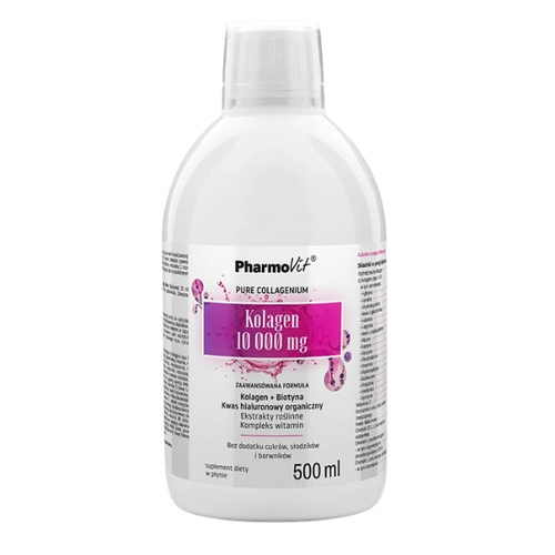 PHARMOVIT Kolagen 10 000mg 500 ml+ 4F FUEL L-Carnitine 60 kaps (L-karnityna)