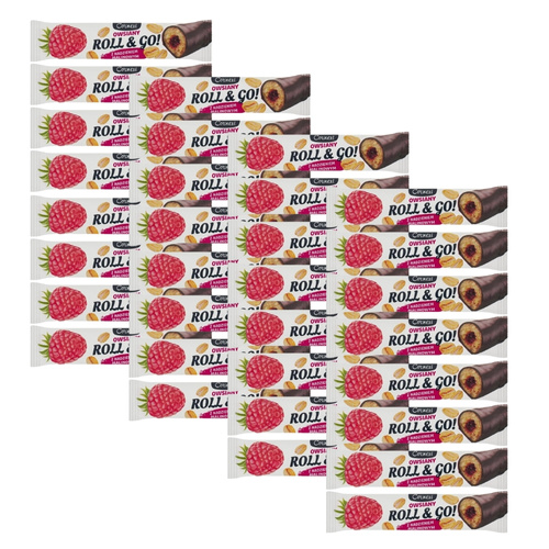 32x CORNEXI ROLL & GO Baton Owsiany z Nadzieniem Malinowym 30 g