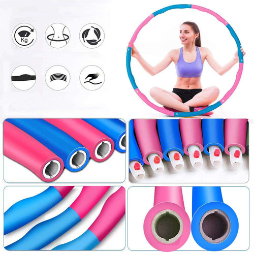 Aoweika HUP-20A Hula Hoop składany różowo-niebieski