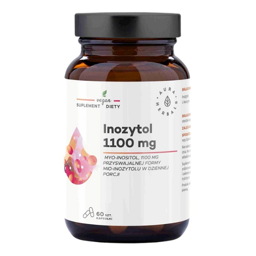 AURA HERBALS Inozytol 1100mg Myo-Inositol 60 kaps