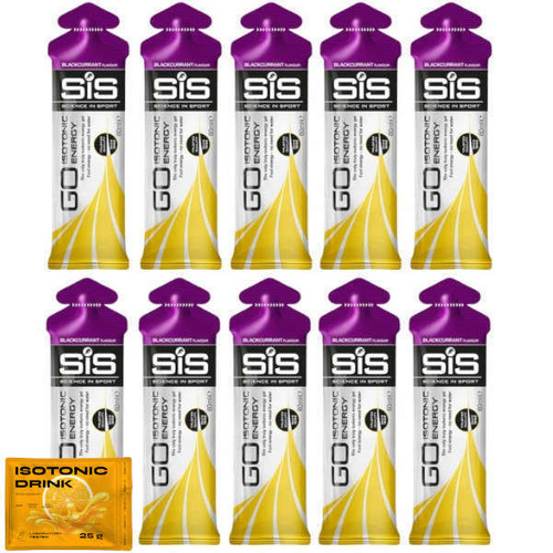 10x SIS Energy Go - Żel Izotoniczny 60 ml + nowmax® Isotonic Drink 25 g