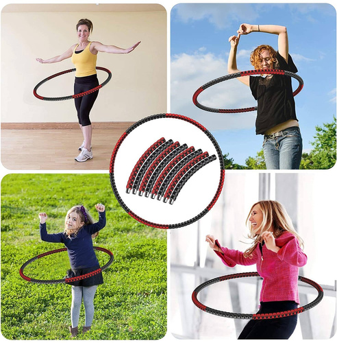 TvvaaFog Hula Hoop składane czerwono-czarny