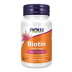 NOW FOODS Biotyna 1000 mcg - Witamina H 100 kaps