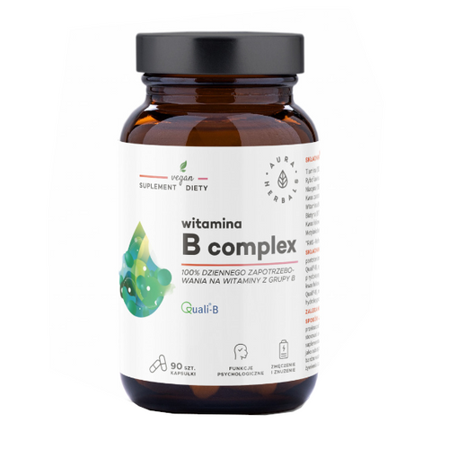 AURA HERBALS Witamina B Complex 90 kaps+ AURA HERBALS Floradrop Protect Probiotyk 20 ml