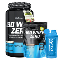 BIOTECH Iso Whey Zero 908 g + 454g BIAŁKO + SHAKER 600 ml