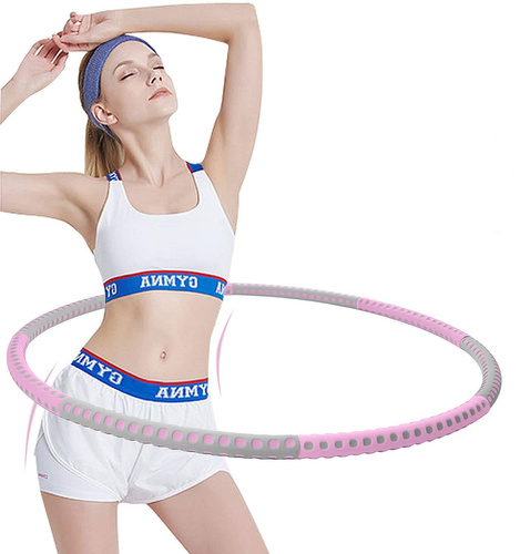 TvvaaFog HUP-20E Hula Hoop składany różowo-szary