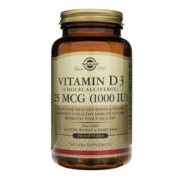 SOLGAR Vitamin D3 25 MCG (1000 IU) 250 kaps