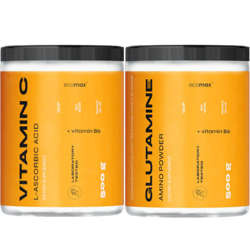 nowmax® L-Glutamine 500 g + nowmax® Vitamin C 500 g