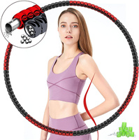 TvvaaFog Hula Hoop składane czerwono-czarny