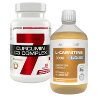 7NUTRITION Curcumin C3 Complex 500 mg 60 kaps + ACTIVLAB L-Carnitine 3000 liquid 500 ml