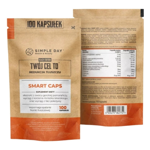 TWÓJ CEL TO Smart Caps Black Edition Odchudzanie Metabolizm 100 kaps