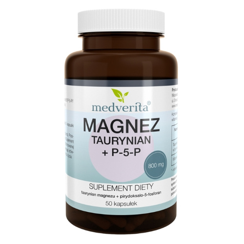MEDVERITA Magnez Taurynian + P-5-P 50 kaps