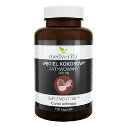 MEDVERITA Węgiel Kokosowy Aktywowany 200 mg 120 kaps