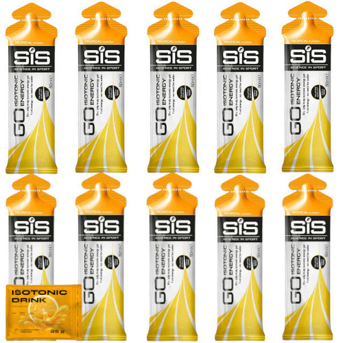 10x SIS Energy Go - Żel Izotoniczny 60 ml + nowmax® Isotonic Drink 25 g