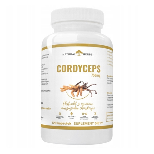 NATURAL HERBS Cordyceps 40 % 750mg 120 kaps