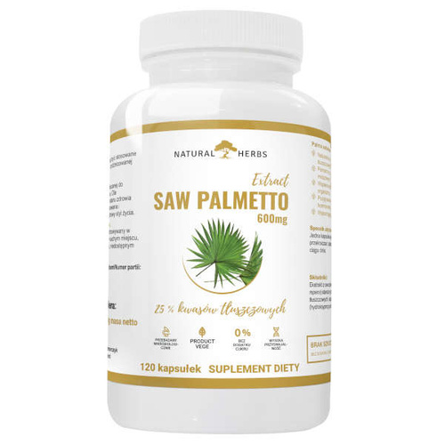 NATURAL HERBS Palma Sabałowa Saw Palmetto 600 mg 120 kaps