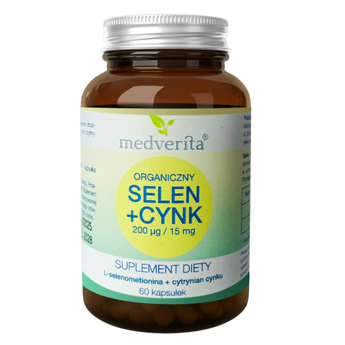 MEDVERITA Selen Organiczny 200mcg + Cynk 15mg 60 kaps