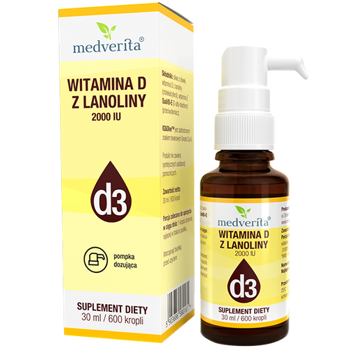 MEDVERITA Naturalna Witamina D3 2000IU w Kroplach 30 ml