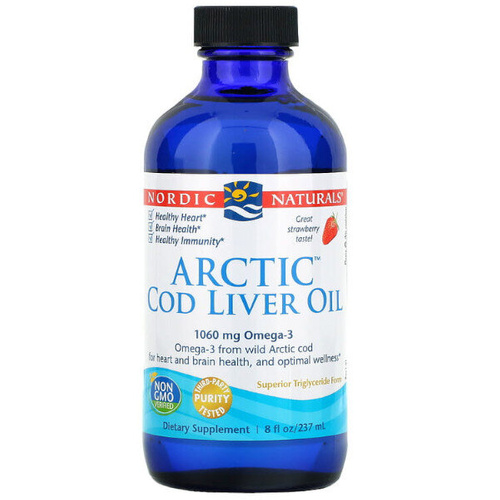 NORDIC NATURALS Arctic Cod Liver Oil Arktyczny Olej z Wątroby Dorsza 1060mg 237 ml