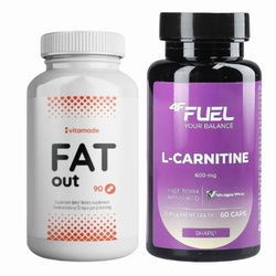 VITAMADE Fat Out 90 kaps (Spalacz) + 4F FUEL L-Carnitine 60 kaps (L-karnityna)