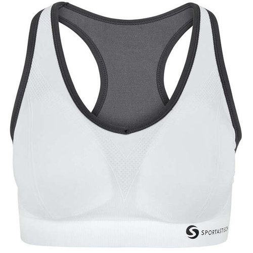 SPORTASTISCH Damski biustonosz sportowy "Sporty Bra" roz L kolor biało-szary