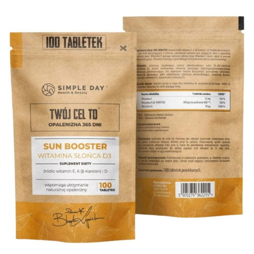 TWÓJ CEL TO Sun Booster Witamina A E D3 Beta Karoten 100 tabs