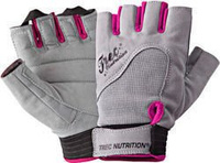 TREC FITNESS GLOVES (SZARO-RÓŻOWE) - Damskie rękawiczki sportowe