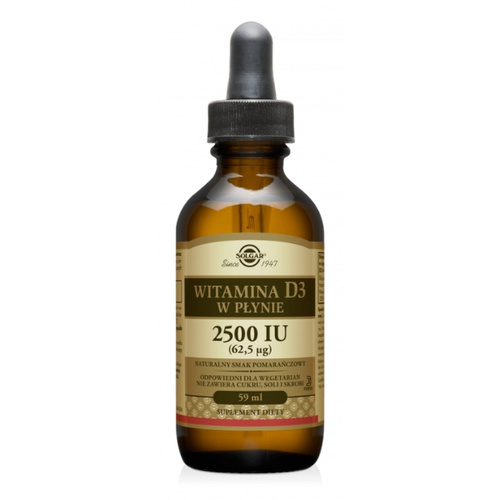 SOLGAR Witamina D3 w płynie 2500 IU 59 ml