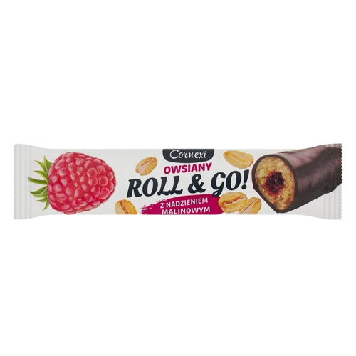 CORNEXI ROLL & GO Baton Owsiany z Nadzieniem Malinowym 30 g