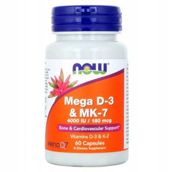 NOW FOODS MEGA D-3 4000 IU & MK-7 60 kaps