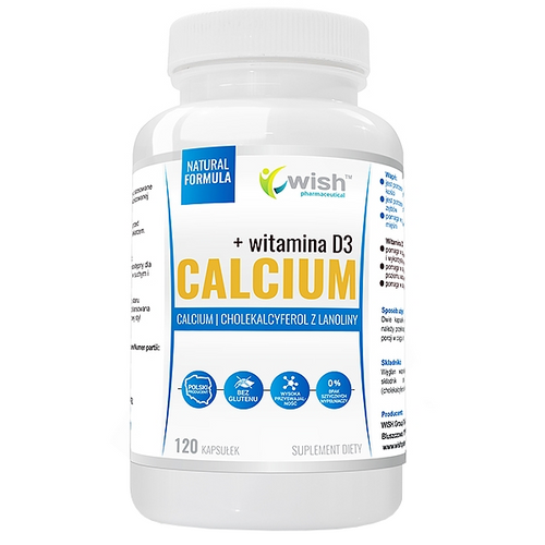 WISH Calcium + Witamina D3 120 kaps