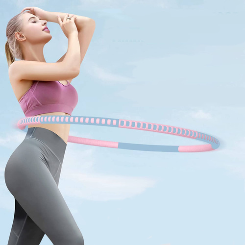BLAIKOYI Hula Hoop składane kolor różowo-niebieski