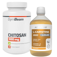 GYMBEAM Chitosan 500 mg 120 tabs +ACTIVLAB L-Carnitine 3000 liquid 500 ml