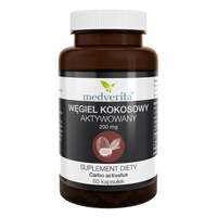 MEDVERITA Węgiel Kokosowy Aktywowany 200 mg 60 kaps