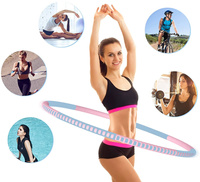 BLAIKOYI Hula Hoop składane kolor różowo-niebieski