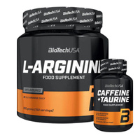 BIOTECH L-Arginine 300 g+ BIOTECH Caffeine + Taurine 60 kaps