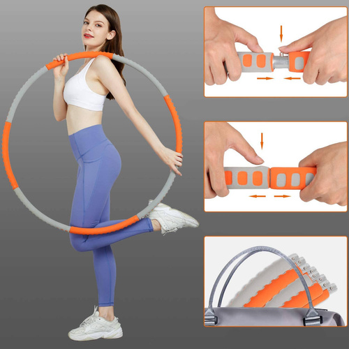 TvvaaFog HUP-20C Hula Hoop składane kolor pomarańczowo-szary