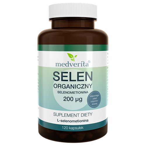 MEDVERITA Selen Organiczny Selenometionina 200mcg 120 kaps