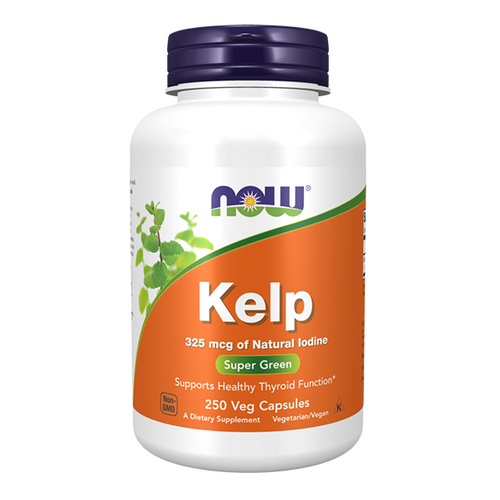 NOW FOODS Kelp (naturalny Jod) - Morszczyn Pęcherzykowaty 250 kaps