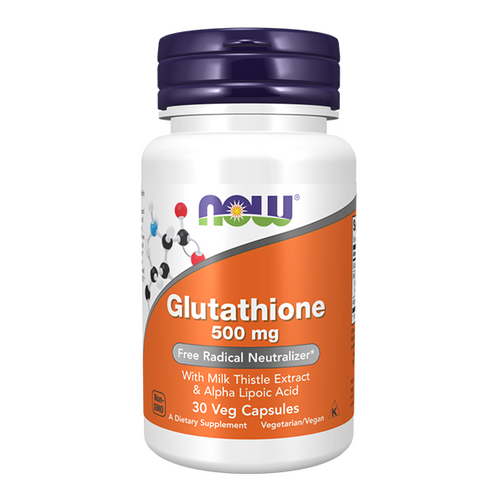 NOW FOODS Glutation 500mg + Ostropest Plamisty 100mg 30 vkaps