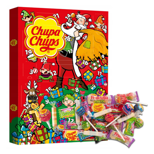 CHUPA CHUPS Kalendarz Adwentowy (Cukierki, Gumy, Lizaki) 210g 24 szt