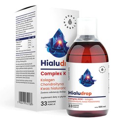 AURA HERBALS Hialudrop Complex - Kolagen + Chondroityna + Kwas Hialuronowy 500 ml