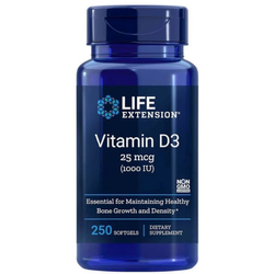 LIFE EXTENSION Vitamin D 25 mcg (1000 IU) 250 kaps