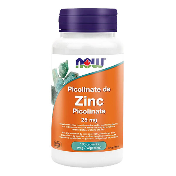 NOW FOODS Zinc Picolinate 25mg 100 vkaps cena 34,90 zł Sklep.sportmax.pl