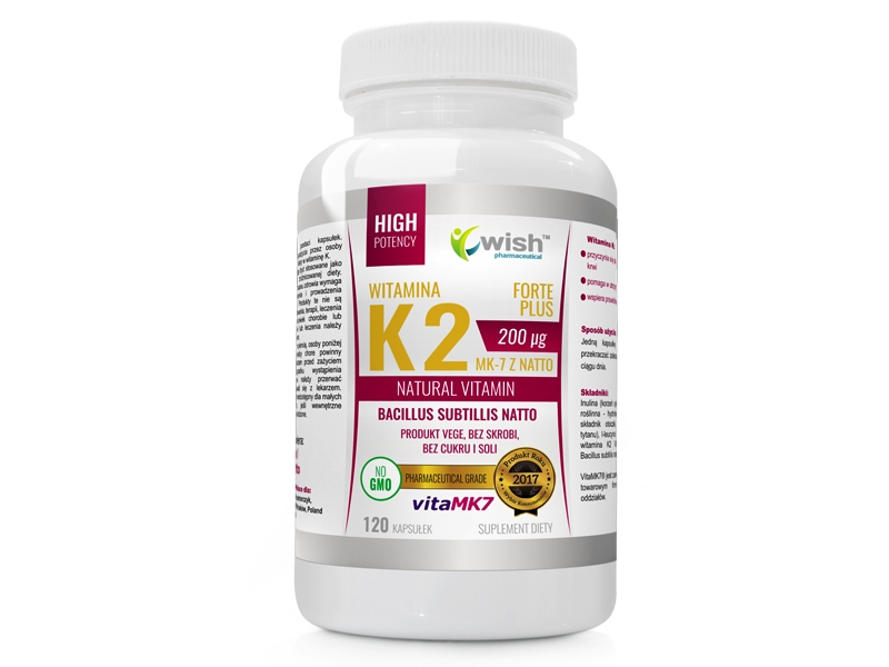 Wish Witamina K2 Vitamk7 200mcg 120 Kaps Cena 3990 Zł